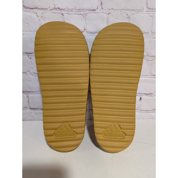 Adidas Farm Rio Adilette Platform Slides Sz 8 Victory Gold Tomato Red Pineapple - Picture 6 of 11